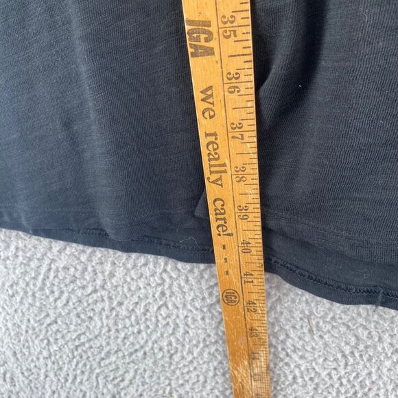 J Jill Dress Womens Large Black Modal Blend Swing Tee Shirt Pleated Pockets Knit - Picture 10 of 11